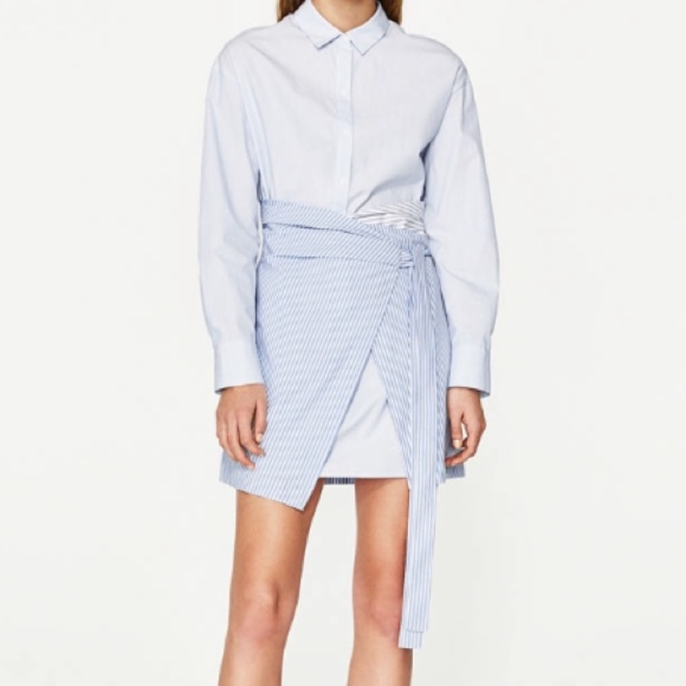 Zara Wrap Shirt Dress